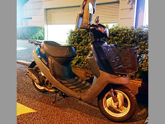 多摩市永山で無料で引き取り処分と廃車をした原付バイクのヤマハ JOG アプリオ